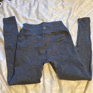 Buff Bunny Compression Leggings Gray Full Length Size Medium